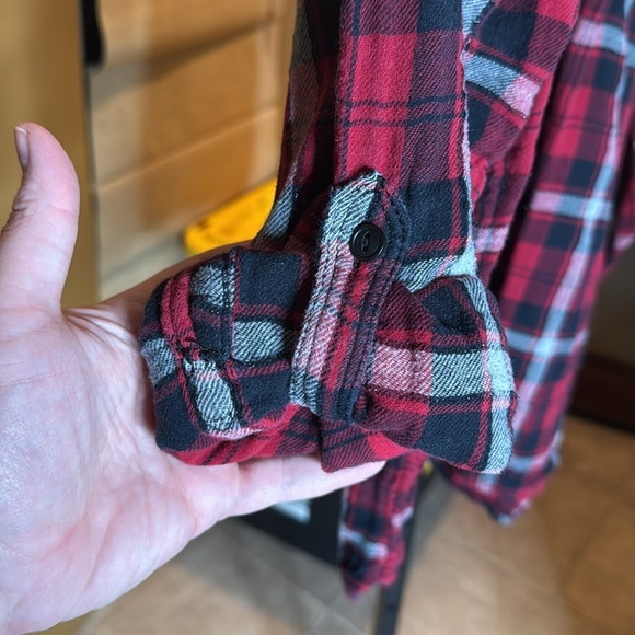 Sonoma Red Black Flannel Pullover Top Size XL - Picture 4 of 7